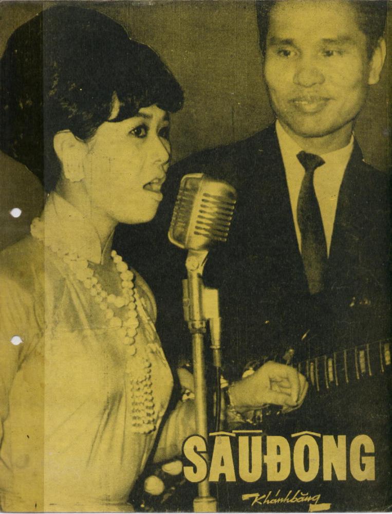 Nhạc sĩ Khánh Băng và danh ca Bạch Yến trên bìa nhạc bài Sầu Đông.